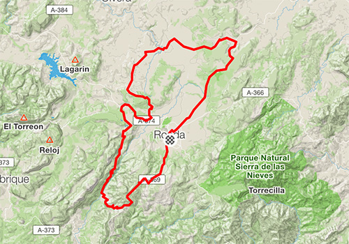 Road cycling routes in Ronda – RB-16